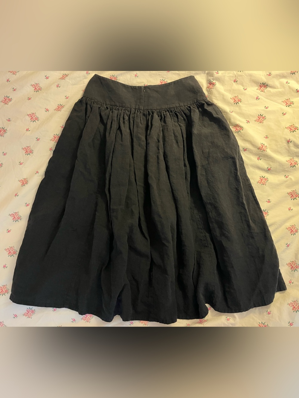 Eliza Faulkner Lucille Linen Skirt Large - Picture 2 of 6